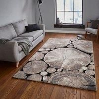 Think Rugs, Woodland 6318 Beige/Black - 160 x 230
