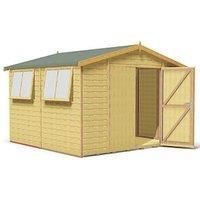 10' x 10' Shire Workspace Premium Double Door Wooden Garden Shed (3.1m x 3.1m)