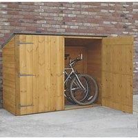 Shire Pent Shiplap Bike Store No Floor Garden Storage, Brown