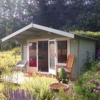 Shire Gisburn 10 x 8ft Double Door Log Cabin with Assembly