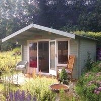 Shire Gisburn 10 x 10ft Double Door Log Cabin