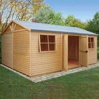 Shire Mammoth Loglap 12' x 18' Double Door Shed