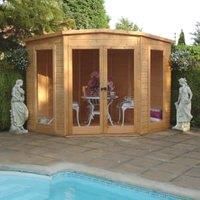 Shire 8 x 8 ft Barclay Pent Double Door Corner Summerhouse