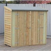Shire Overlap Pressure Treated Pent Shed, Brown