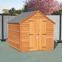 Shire Overlap 8x6 DD Value Shed, Brown