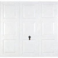 Gliderol Georgian 7' 6" x 6' 6" Non-Insulated Frameless Steel Up & Over Garage Door White (188FR)