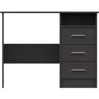 One Call Calais 3 Drawer Dressing Table Desk Ready Assembled Anthracite Oak