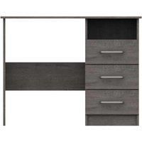 One Call Reims 3 Drawer Dressing Table Desk Ready Assembled Dark Grey Oak