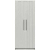 One Call Furniture Metz 2 Door Wardrobe Ready Assembled White, White