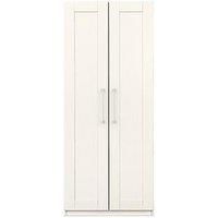 One Call Furniture Avignon 2 Door Wardrobe Ready Assembled White, White