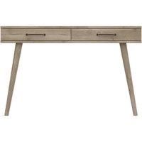 One Call Furniture Marseille 2 Drawer Desk Ready Assembled Natural Oak