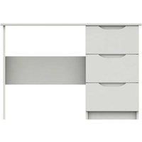 One Call Furniture Antibes 3 Drawer Dressing Table Desk Ready Assembled Gloss White