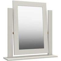 One Call Furniture Antibes Dressing Table Mirror Ready Assembled Gloss Light Grey