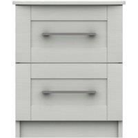 Ethan White 2 Drawer Bedside White