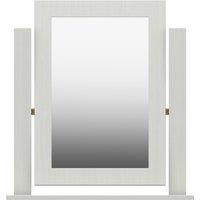 One Call Furniture Biarritz 3 Door Wardrobe With Mirror Ready Assembled Gloss Dust Grey, Grey