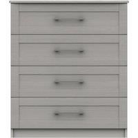 Ethan Light Grey 4 Drawer Chest Grey