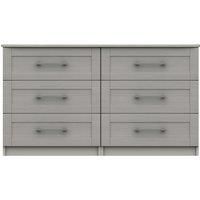 Ethan Light Grey 3 Drawer Double Chest Grey
