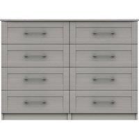 Ethan Light Grey 4 Drawer Double Chest Grey