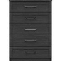 Ethan Graphite 5 Drawer Chest Grey