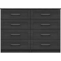 Ethan Graphite 4 Drawer Double Chest Grey