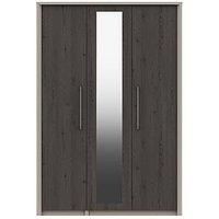 Smyth Part Assembled 3 Door Mirrored Wardrobe