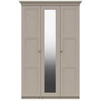 Reid Part Assembled 3 Door Mirrored Wardrobe