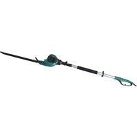 Alivio 450W Corded Pole Hedge Trimmer - 555mm Blade 4-Position Pivoting Head in Green