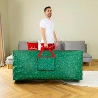 Christmas Tree Storage Bag with Handles Plus Side Pocket for Decorations Lights