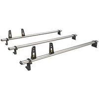 Van Guard 3x ULTI Roof Bars + 4 load stops for Ford Transit 2014-Onwards | Twin Rear Doors | L2, L3, L4 | H3 | VG310-3