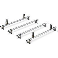 Van Guard 4x ULTI Roof Bars + 4 load stops for Peugeot Expert 2016-Onwards | Twin Rear Doors | L3 | H1 | VG335-4