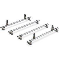 Van Guard 4x ULTI Roof Bars + 4 load stops for Volkswagen Crafter 2017-Onwards | L3, L4, L5 | H2, H3 | VG336-4