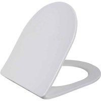 Scudo Middleton Slim Heavy Weight Soft Close Seat D-shaped - White