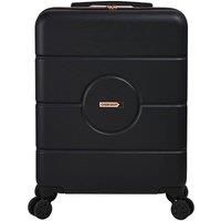 Cabin Max 55x40x20cm Seville Suitcase 4 Wheel Luggage Cabin Bags 3 Digit TSA Lock Suitable for Ryanair, Easyjet, Jet 2 Paid Carry On (Black and Rose 40L)