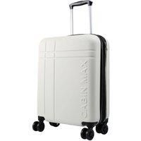Cabin Max 55x40x20cm Velocity Expandable Suitcase 4 Wheel Luggage Cabin Bags Suitable for Ryanair, Easyjet, Jet 2 Paid Carry On (White 40L)