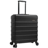 Cabin Max Anode 56x45x25 cm Carry On Hand Luggage Suitcase - Lightweight, Hard Shell, 4 Wheels, Combination Lock Suitable for Jet 2, BA, Easyjet (56L Black, 56 x 45 x 25 cm)