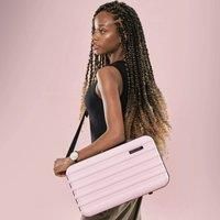 Cabin Max Hard Shell Cabin Case with Shoulder Strap fits Ryanair Under Seat Included Hand Luggage Allowance (Pink)