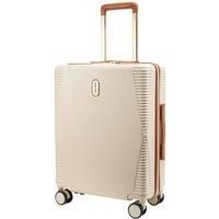 Cabin Max Santa Cruz Cabin Luggage 55x40x20 cm – Lightweight Hard Shell Carry On Suitcase with Spinner Wheels, Cup Holder, Telescopic Handle & TSA Lock – Airline Cabin Size – Travel Case (Pearl)