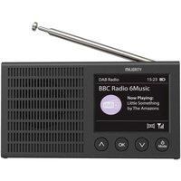 Portable Black/Grey Rechargeable Digital DAB+ FM 4.5w Radio Pocket Alarm Clock