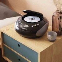 Majority Barton II Retro DAB/DAB+ Digital FM Upright Radio/Alarm Clock/Wood Effect Finish/Mains Powered (Black)
