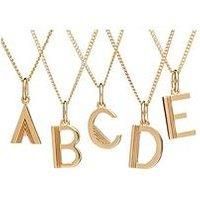 Rachel Jackson Art Deco 22 Carat Gold Plated Initial Necklace