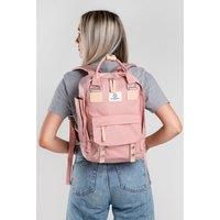 SEVENTEEN LONDON – Urban Pink /'Camden/' Backpack with a Modern, Multi-Wearable Design – Fits Laptop up to 13”