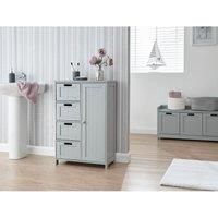 COLONIAL RANGE BATHROOM HAMPER BENCH CUPBOARD CABINET STORAGE BOX UNIT GREY