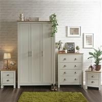 Lancaster Grey Cream Bedroom Furniture Sets Wardrobe Chests Bedside