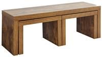 Mango Wood Effect Living Room Range Coffee Table TV Stand Dark Hardwood Jakarta