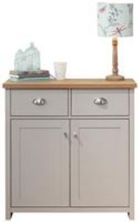 Lancaster Grey/Cream & Oak Coloured Occasional Range - Tables Sideboard TV Units