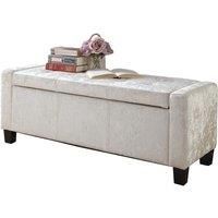 Verona Crushed Velvet Ottoman Cream