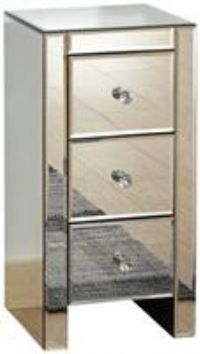 Mirrored Three Drawer Slim Chest