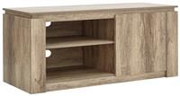 CANYON OAK PLASMA LCD LED COMPACT TV UNIT STAND W/ 2 SHELVES CUPBOARD MODERN