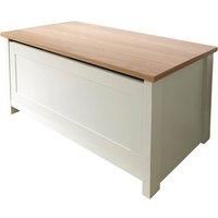 GFW - The Furniture Warehouse Lancaster Ottoman Storage Chest Bench - Cream and Oak