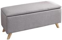 Secreto Fabric Ottoman Grey